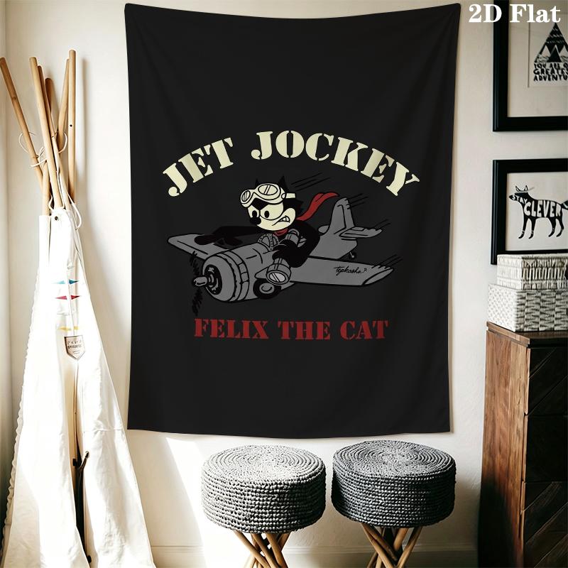 felix the cat Wall Tapestry Aesthetic Wall Hanging Printed Fabric Blanket Decorative Tapestries for Bedroom Living Room Home Decor