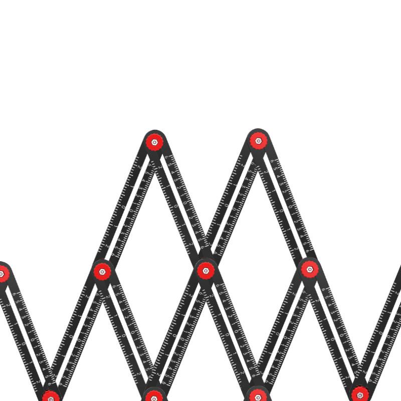 Шестикратная многократная универсальная линейка, многофункциональная складная линейка для перфорации, локатор отверстий в плитке