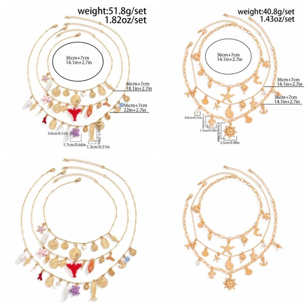 Exquisite Multilayer Necklace Elegant Cowboy Cowgirl Choker Fashion Colored Necklace  Beach