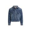 Polo SS24 Pocket Short Casual Loose Long Sleeve Denim Jacket Men Jackets Indigo MNPOOTW16021373-400