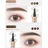 Gevlonecirly Liquid Eyebrow 4D Liquid Eyebrow Waterproof Eyebrow Eyebrow Microblading Eyebrow Pencil 4 Fork Easy Permanent Smooth Brush Head Pencil,
