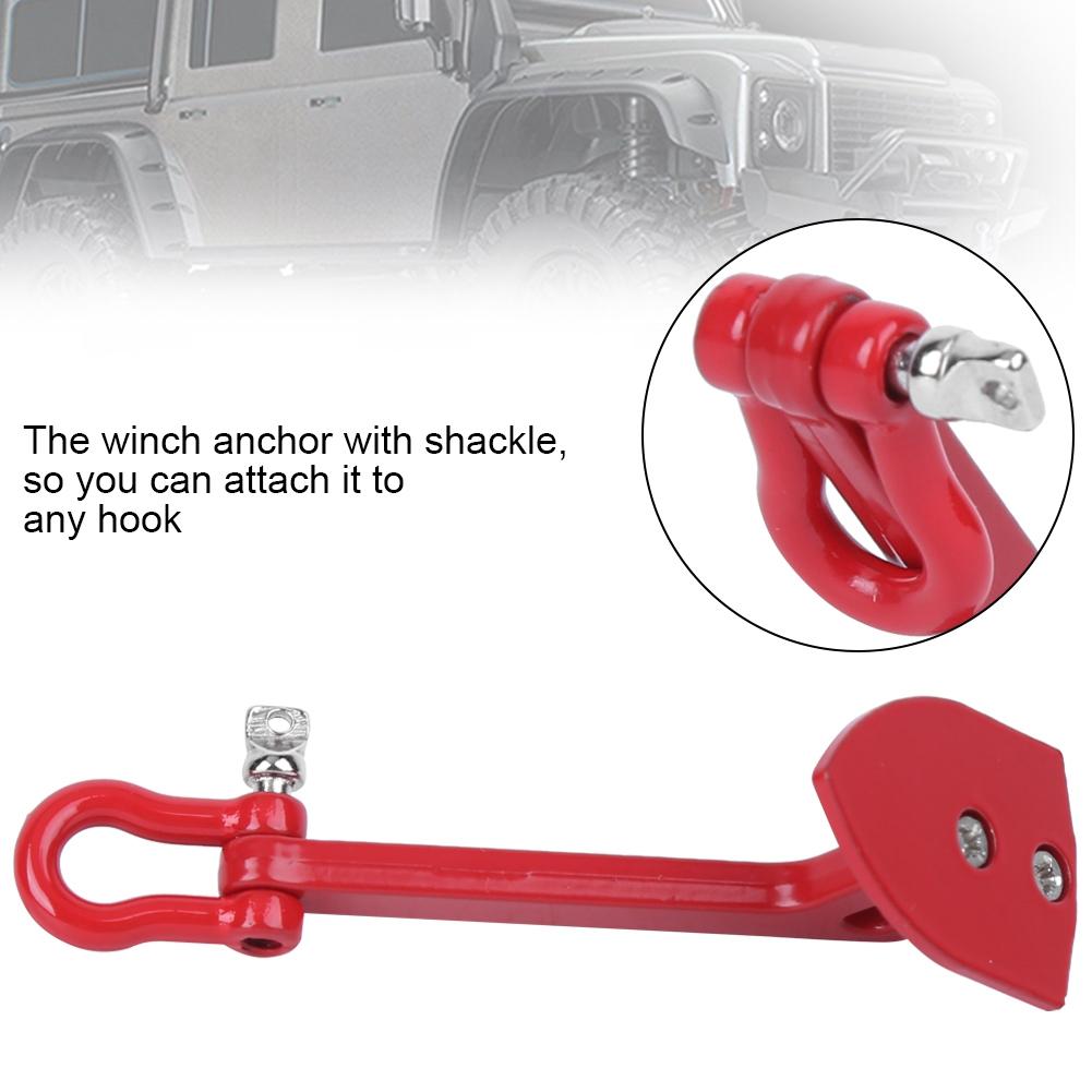 1 10 RC Car Metal Winch Anchor Earth Ground Decoration Tool Fit for Axial SCX10 D90 HPIRed