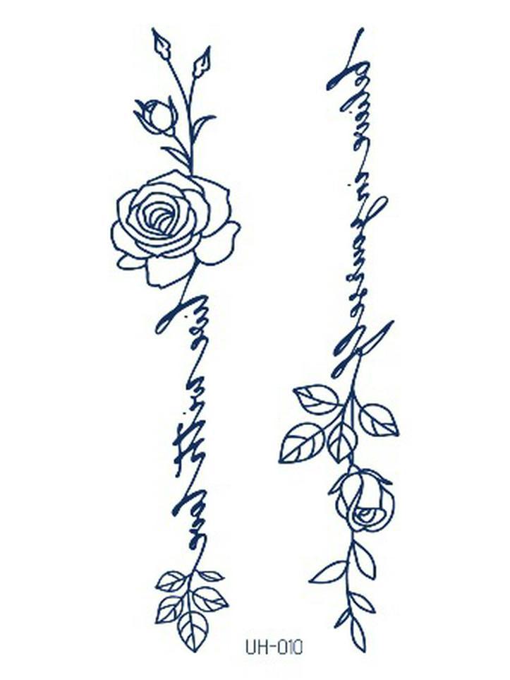 Водостойкие полуперманентные татуировки-наклейки на травяной основе для мужчин и женщин