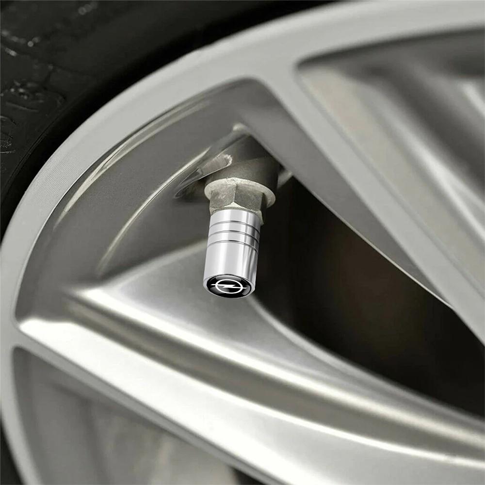 4Pcs Car Styling Metal Wheel Tire Valve Caps Tyre Stem Cover For Opel Astra Mokka Zafira Vectra OPC Insignia Vivaro Corsa Adam