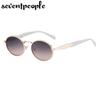 Vintage Metal Frame Round Sunglasses Women  Luxruy Brand Designer Fashion Oval Sun Glasses For New In Retro Shades Eyewear