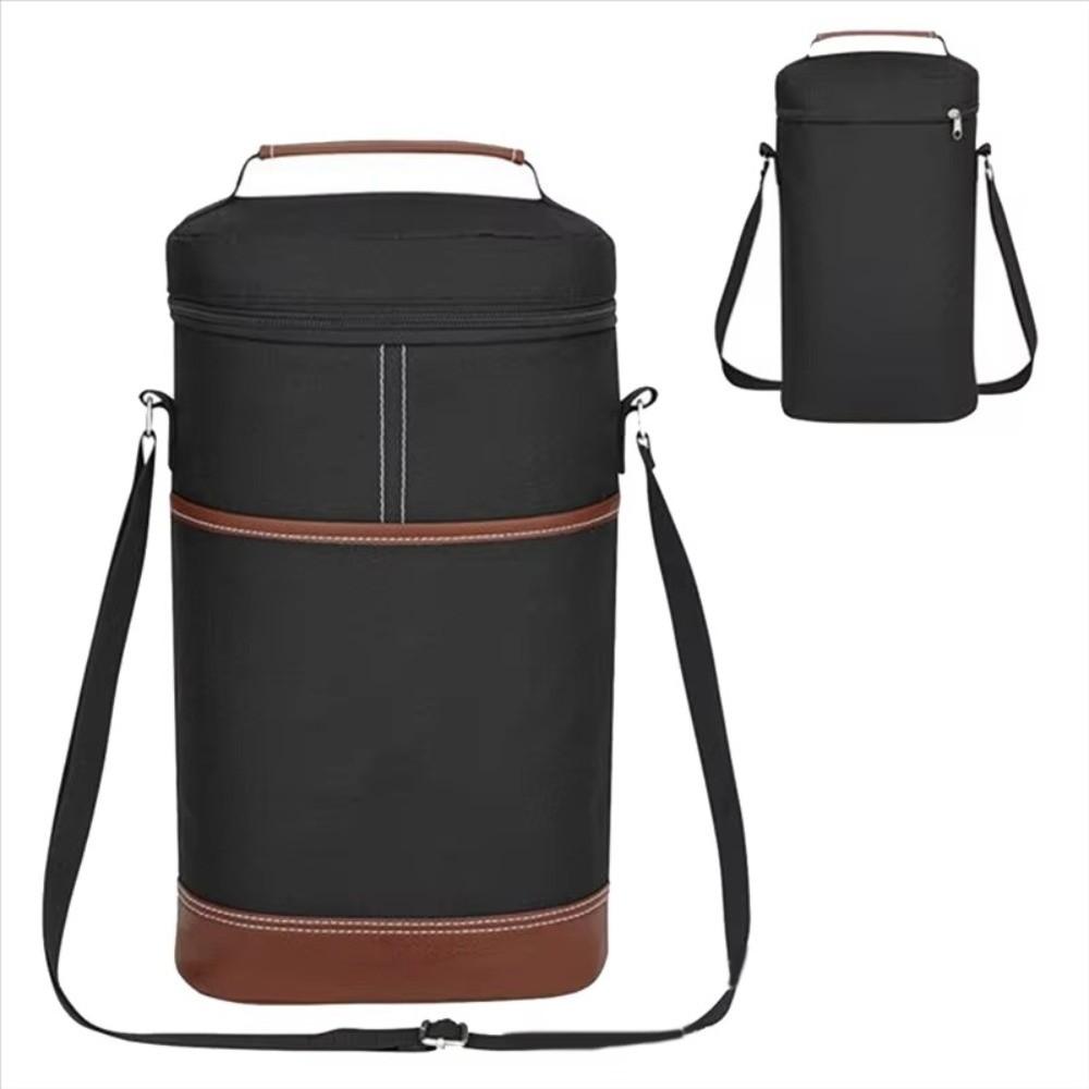 Two-bottle Wine Bottle Insulation Bag Portable Wine Bottle Storage Pouch  Beach Activities