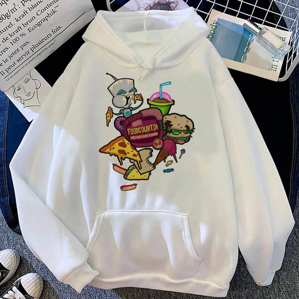 Invader Zim Hoodies Women Sweat Y2k Winter Gothic Anime Sweatshirts Clothing Women Long Sleeve Top Pulls Unisex