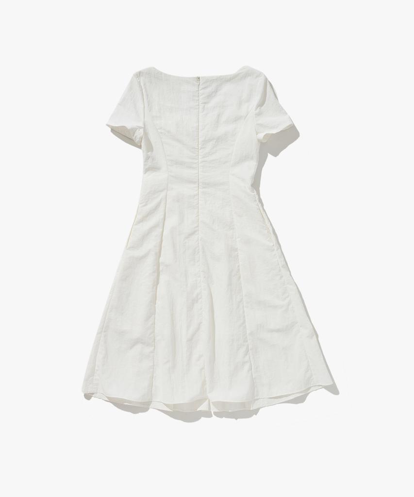 Plack Woman Pintuck Short Sleeve Dress
