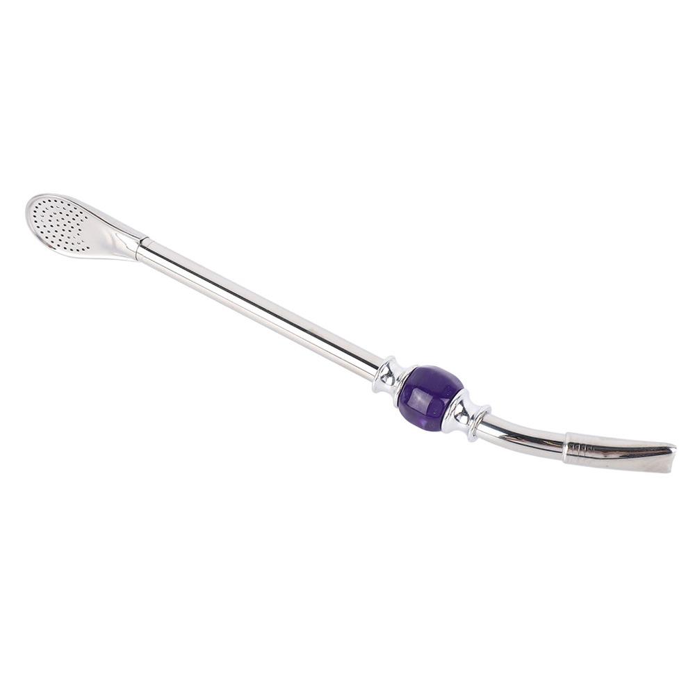 Filter Tip Stainless Steel Straw Spoon Drinking Filter Spoon Straw For Gourd Drinking