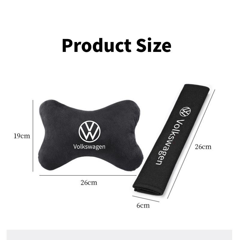 For VOLKSWAGEN VW Soft Car Seat Belt Shoulder Pads Safety Headrest Neck Pillow Suit For VW Volkswagen Golf Polo Passat Jetta pas
