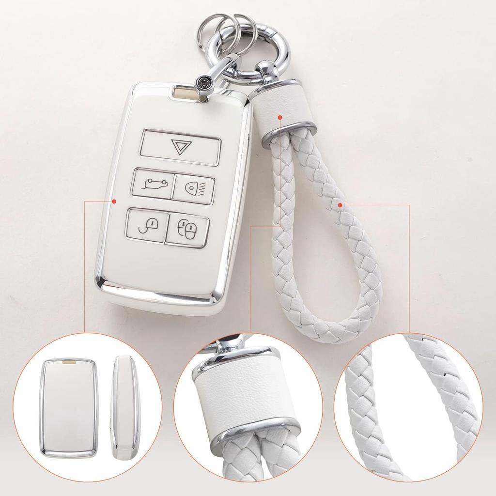 Чехол для брелока Land Rover с брелком, мягкий чехол для ключей из ТПУ, подходящий для Vogue Range Discovery Rover