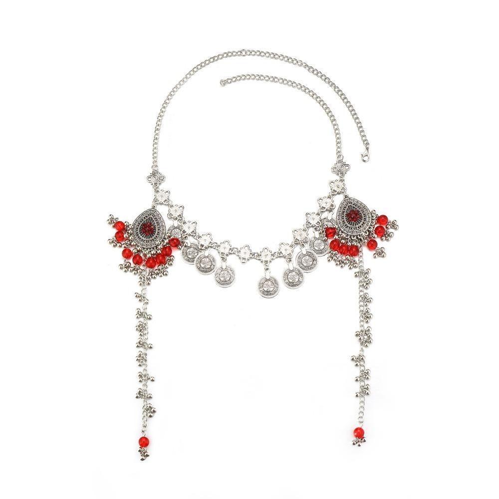 Waterdrop Tassel Hair Chains Ethnic Style Hairband Jewelry Trendy Forehead Chain Women