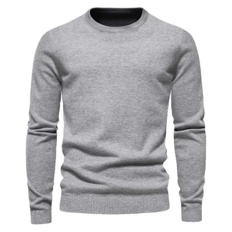 Colors Mens Thick Pullover Knit Sweater Slim Fit Round Neck Long Sleeve