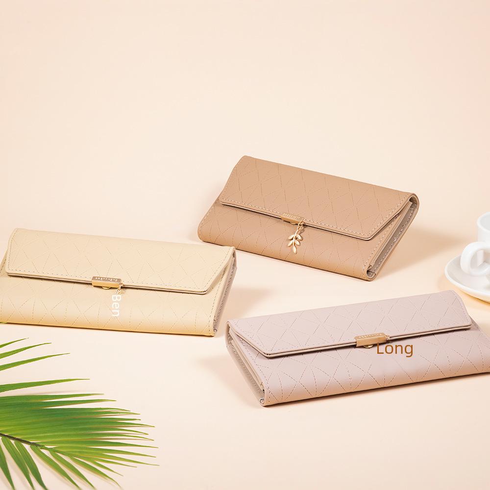 Женский длинный складной кошелек — шикарный многофункциональный дизайн с большой вместимостью
