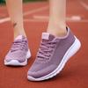 Летние женские кроссовки 2024 года, дышащая сетка, легкие, на шнуровке, плоские, повседневные, спортивные, женские, фиолетовые, розовые, белые, теннисные, женские