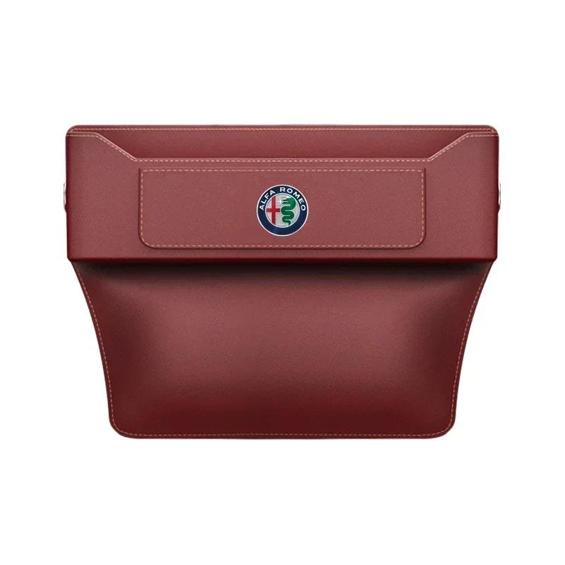 KCWH1 Car Seat Gap Storage Box Auto Central Side Organizer Pocket Accessories for Alfa Romeo 4C 159 Spider Giulia Giulietta 156 147