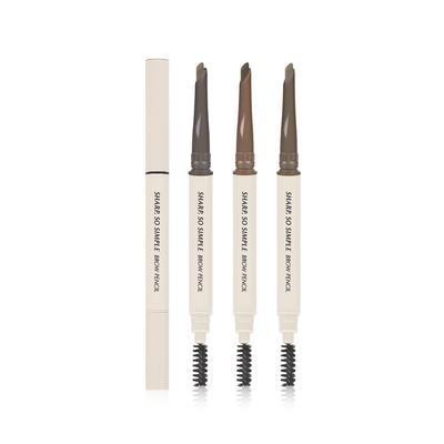 Карандаш для бровей Sharp So Simple, нейтрально-коричневый, 2 шт.