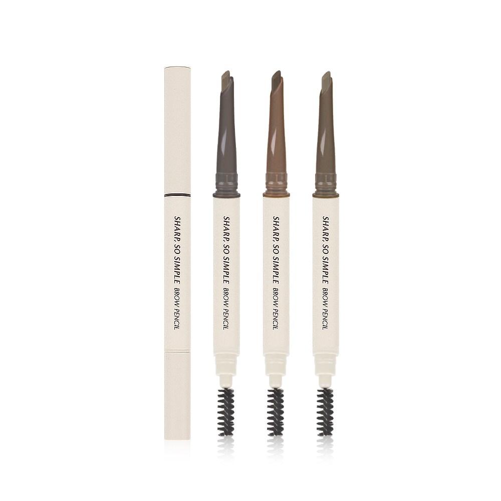 Clio Карандаш для бровей Sharp So Simple, нейтрально-коричневый, 2 шт.