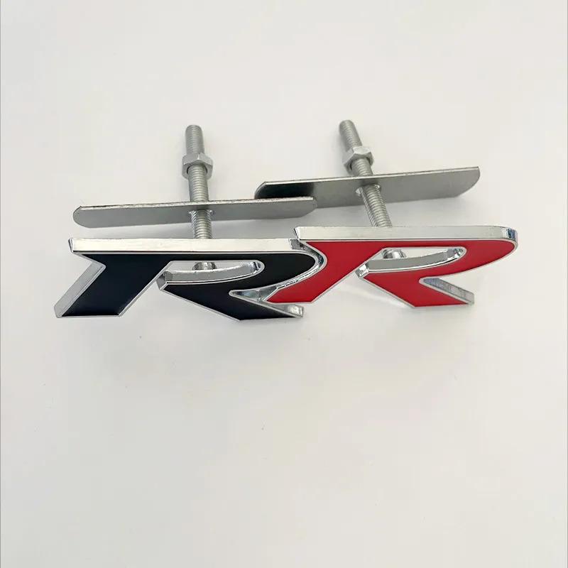 3D Metal RR Logo Car Front Grille Rear Trunk Emblem Badge Decals For Honda Civic Mugen Accord Crv City Hrv Sticker t65 Accessories
