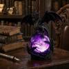Magical Atmosphere Lamp Dragon Faux Crystal Ball Lamp, Gothic USB Night Light, Dark Fantasy Resin Light Decor for Desk Bedroom, Halloween Gift Lovers