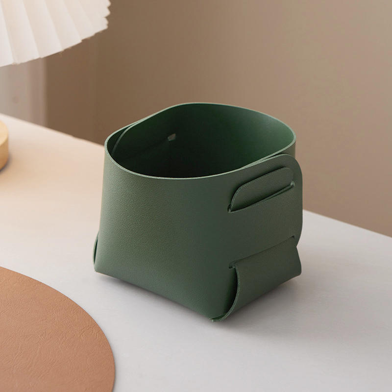 Бытовой Креативный Минималистичный Настольный Кожаный Держатель для Кистей для Макияжа Складной Складной Подставки для Ручек Корзина для Организации Мелочей