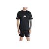 adidas Футболка с коротким рукавом и логотипом, с круглым вырезом, мужская, черная JC7920