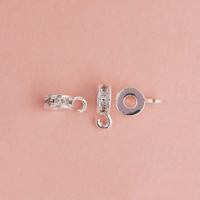 Набор для изготовления ювелирных изделий с позолотой и цирконами DIY: Кольца-соединители и бусины-разделители для кулонов, браслетов и ожерелий