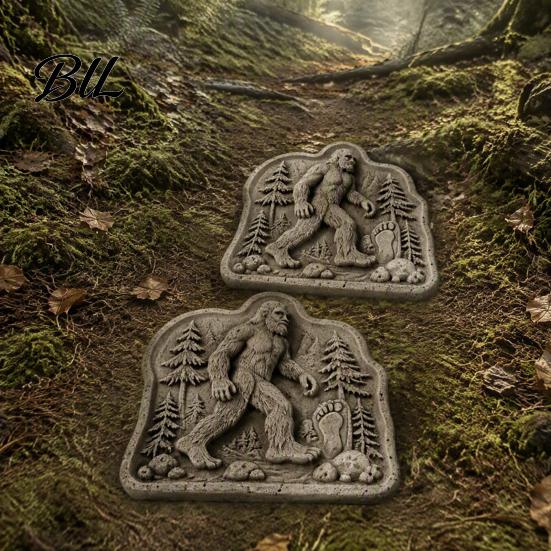 Garden Walkway Paver Reusable Rabbit Stepping Stone Mold, Concrete Cement Casting Mold for DIY Handmade Flagstone Maker Decor, Silicone Path