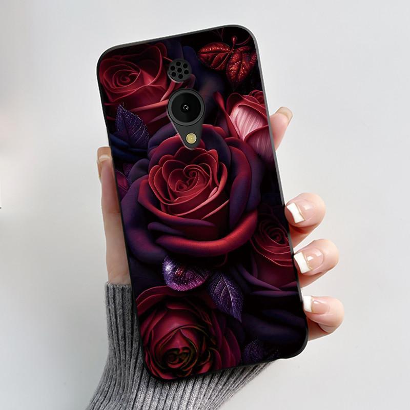 Корпус Для Nokia 150 2G 2023 TA-1582 Чехол Эстетичный Роскошный Милый Крутой Мальчики Девочки Черный Матовый Мягкий ТПУ Полностью Защитная Задняя Крышка
