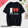 I Love New York Unisex's Cotton T Shirt NY Heart Souvenir Funny T Shirt Fashion Gift Comics Classic Apparel Streetwear Short-sleev Unisex