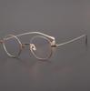 Сверхлегкая титановая круглая оправа для очков 198T для женщин — маленькая, простой дизайн с функцией защиты от синего света при близорукости