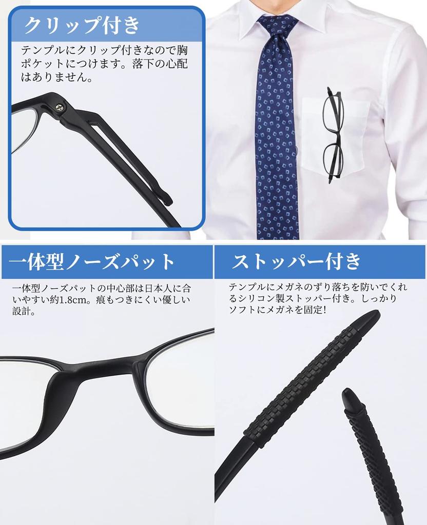 GOKEI Magnifying Glass Glasses Type Ultra Lightweight Blue Light Cutting Magnifying Loupe Glasses Type Magnifying Loupe Type Seeing For For Detailed