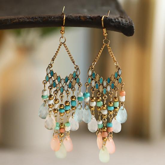 1 пара висячих сережек, бусин, декоративных капель воды, подвесных серег на крючках, подарок