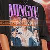 Ретро-рубашка MINGYU, Винтажная футболка Mingyu, Футболки Mingyu Seventeen, Ретро-свитер Mingyu, Подарок с мерчем Mingyu, Подарок корейскому певцу Mingyu #ari