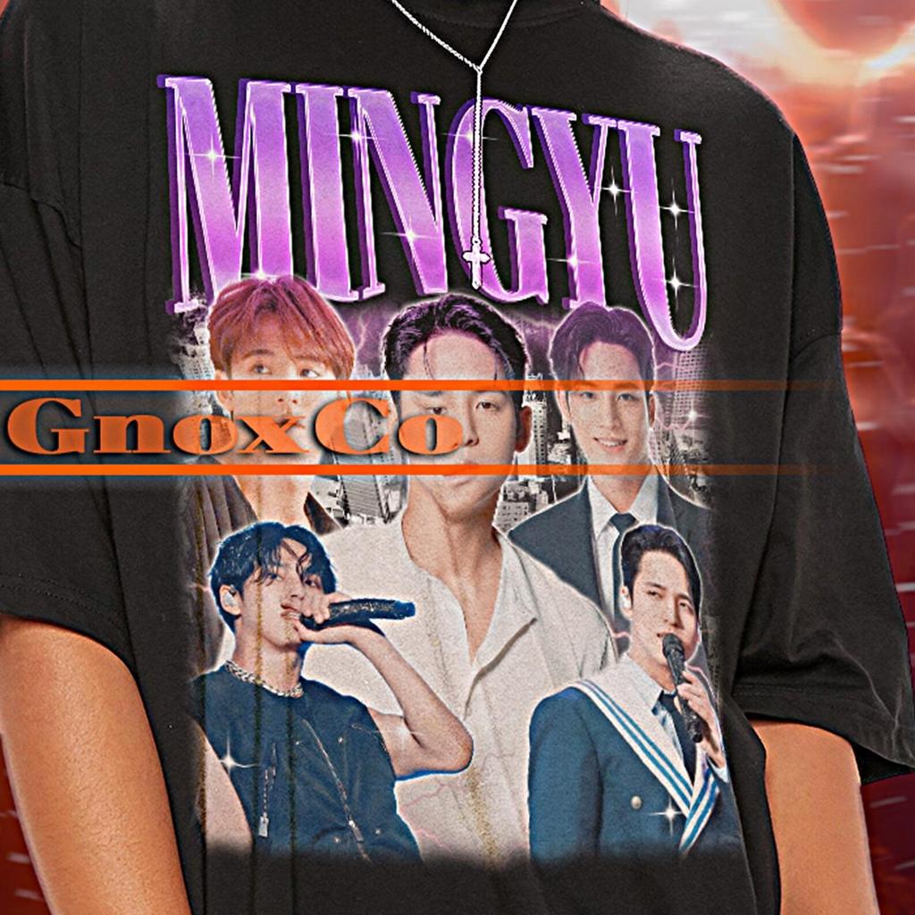 Ретро-рубашка MINGYU, Винтажная футболка Mingyu, Футболки Mingyu Seventeen, Ретро-свитер Mingyu, Подарок с мерчем Mingyu, Подарок корейскому певцу Mingyu #ari