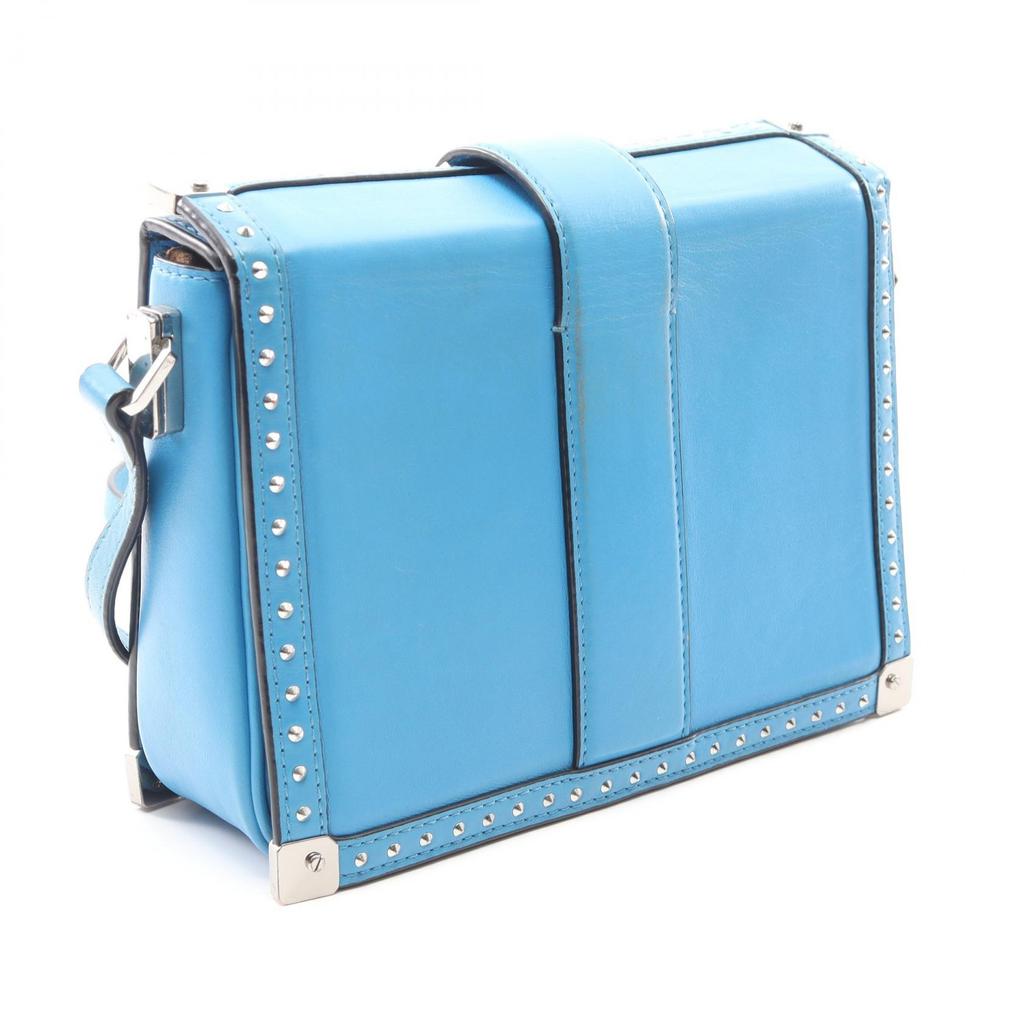 Used MCM Shoulder Bag leather Blue Used Women