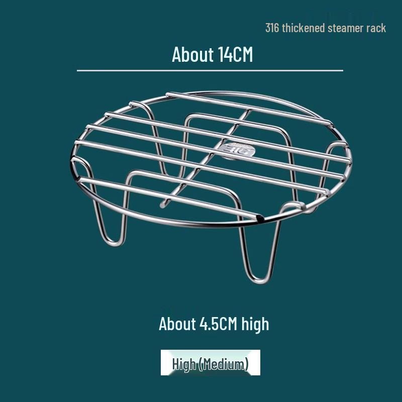 Stainless Steel Low-Foot Steaming Rack for Pressure and Rice Cookers: Ideal for Eggs & Vegetables
