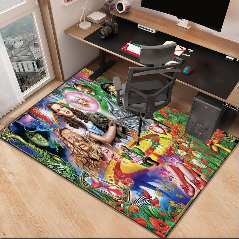 Wonderful Wizard Adventure Office Rug Chair Mat, Game Carpet, Suitable for Front Door, Bedroom, Living Room, Desk, Holiday Gift