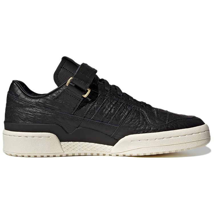 adidas Forum 84 Low Croc Skin - Черные кроссовки унисекс Core-Black Off-White HP5550