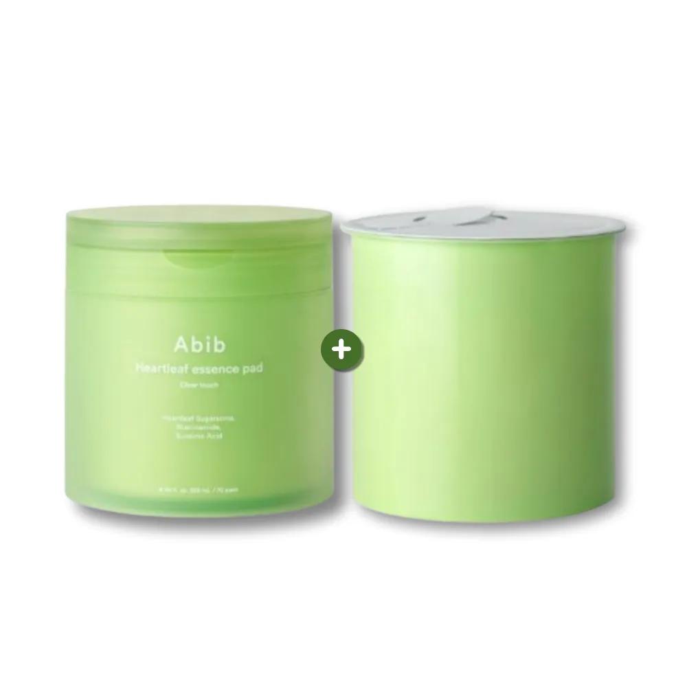ABIB Эссенция-пэды Houttuynia Cordata для проблемной кожи Clear Touch Основной продукт 70 шт. + Сменный блок 70 шт.