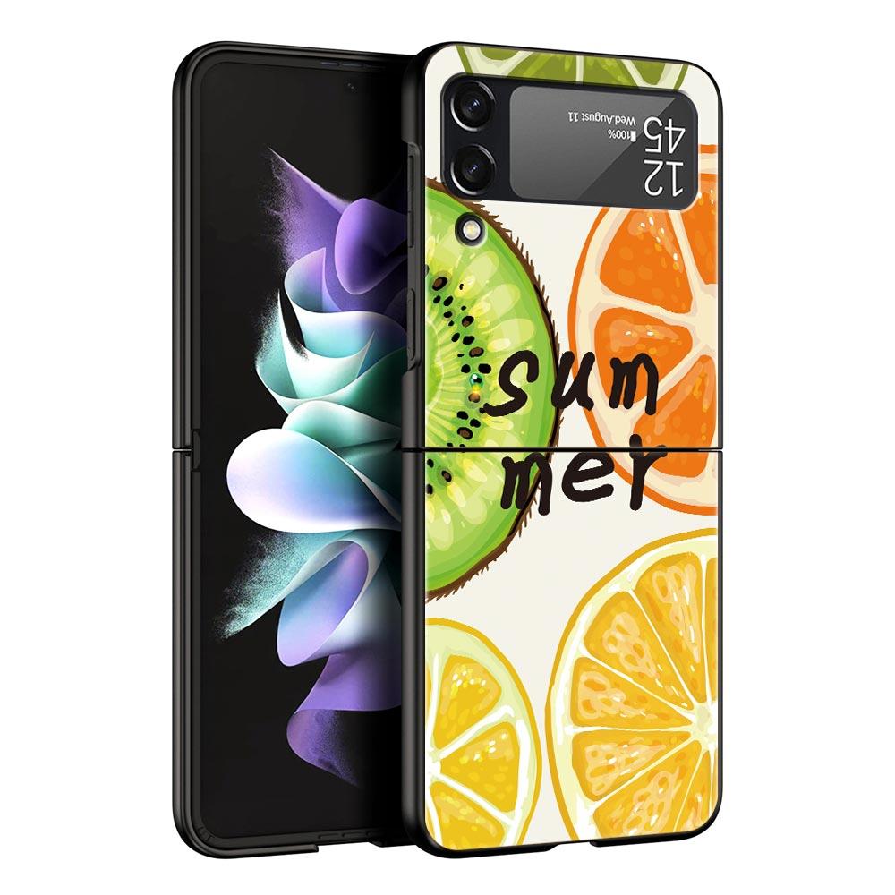 Летний Фруктовый Чехол Арбуз для Телефона Samsung Galaxy Z Flip3 Flip4 Flip5 Чехол-Оболочка для Z Flip 3 4 5 6 7 Жесткая Складная Крышка