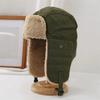 Windproof Ear Protective Hat Thickened Lei Feng Cap Simple Winter Plush Hat  Men