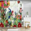 3d Printing Chinese Flower Bird Ink Landscape Shower Curtain Bathroom Waterproof Bath Curtain With Hooks Washable Cloth Decor