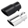 1pc Universal 6.3CM Exhaust Tailpipe Tips Car Accessories Round Angled-mouth Straight Stainless Steel With Single Outlet