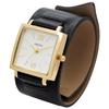 Fieldwork Analog Watch with Leather Strap and Women's Bangle, Black, ST294-4