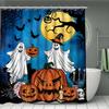 Halloween Shower Curtain Waterproof Polyester Bathroom Decor With Hooks Washable Bathtub Curtain