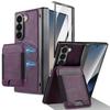 Business Wallet Bracket Tempered Film Integrated Magnetic Full Protection Leather Anti-Fall Phone case for Samsung Z Fold 7 6 5