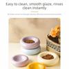 Wide Opening Donut-Shaped Cat Bowl High-Aesthetic Pet Food Bowl Ceramic Cat Bowl  Home