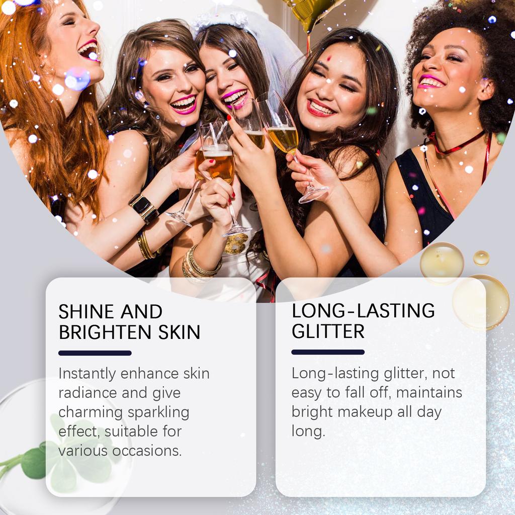 Highlighter Shimmer Spray, Natural Illuminating Glitter Mist for Face and Body, Long-Lasting Shine