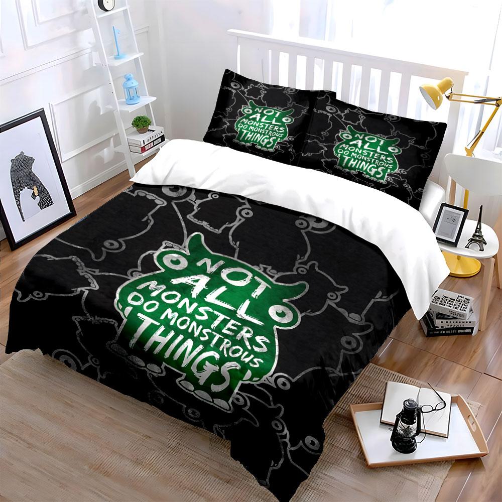 "Not All Monsters Bedding Set" Bedding Duvet Cover Set Duvet Cover Pillowcases (1 * Duvet Cover 2 * Pillowcases, without duvet insert)
